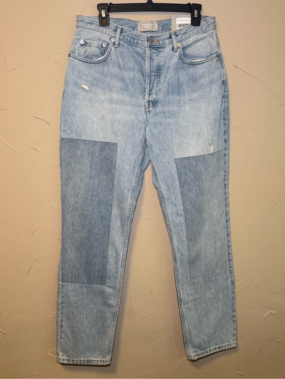 Everlane Cheeky 90’s Jeans High Rise Straight Leg Patchwork Denim Size 29 Jeans